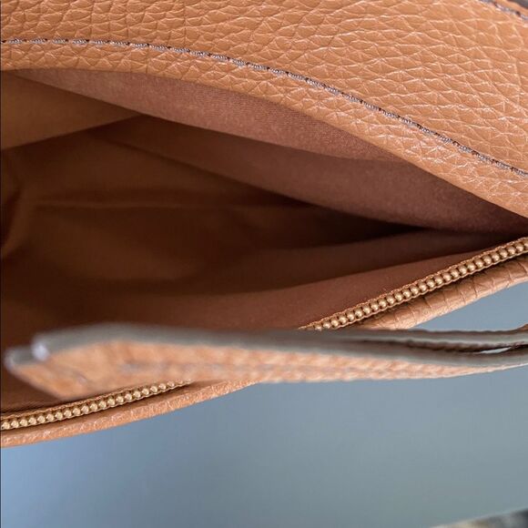 Fossil Gemma small pebbled leather crossbody bag in a brown